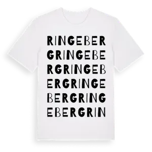 Ringeberg ordlek t-shirt – ekologisk bomull t-shirt från Pinshirt