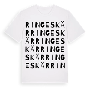 Ringeskär ordlek t-shirt – ekologisk bomull t-shirt från Pinshirt