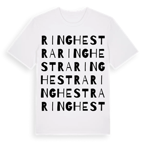 Ringhestra ordlek t-shirt – ekologisk bomull t-shirt från Pinshirt