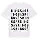 White t-shirt med Ringsås ordlek t-shirt