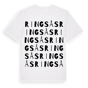Ringsås ordlek t-shirt – ekologisk bomull t-shirt från Pinshirt