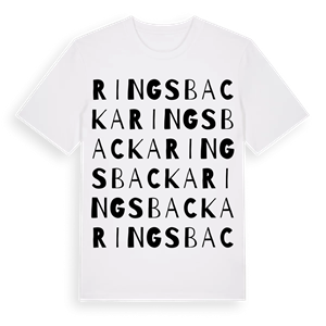Ringsbacka ordlek t-shirt – ekologisk bomull t-shirt från Pinshirt