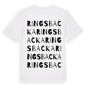 Ringsbacka ordlek t-shirt – ekologisk bomull t-shirt från Pinshirt