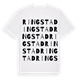 White t-shirt med Ringstad ordlek t-shirt