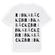 White t-shirt med Rinkabäcken ordlek t-shirt