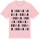 Pink Cotton t-shirt med Rinna ordlek t-shirt