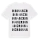 White t-shirt med Rinnane ordlek t-shirt