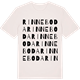 Vintage White t-shirt med Rinneboda ordlek t-shirt