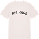 Vintage White t-shirt med Ris Hage böjd t-shirt