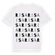 White t-shirt med Risa ordlek t-shirt