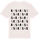 Vintage White t-shirt med Risa ordlek t-shirt