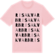 Pink Cotton t-shirt med Risa kvarn ordlek t-shirt