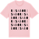Pink Cotton t-shirt med Risabo ordlek t-shirt