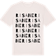 Vintage White t-shirt med Risane ordlek t-shirt