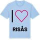 Blue Soul t-shirt med Jag älskar Risås t-shirt stort tryck