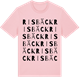 Pink Cotton t-shirt med Risbäck ordlek t-shirt