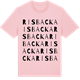 Pink Cotton t-shirt med Risbacka ordlek t-shirt