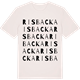 Vintage White t-shirt med Risbacka ordlek t-shirt