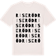 Vintage White t-shirt med Riseröd ordlek t-shirt