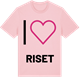 Pink Cotton t-shirt med Jag älskar Riset t-shirt stort tryck