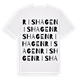 White t-shirt med Rishagen ordlek t-shirt