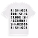 Rishageröd ordlek t-shirt