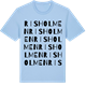 Blue Soul t-shirt med Risholmen ordlek t-shirt