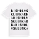 White t-shirt med Risholmsklunkarna ordlek t-shirt