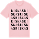 Pink Cotton t-shirt med Riskas ordlek t-shirt