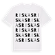 White t-shirt med Riskas ordlek t-shirt