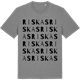 Mid Heather Gray t-shirt med Riskas ordlek t-shirt