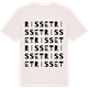 Vintage White t-shirt med Risset ordlek t-shirt