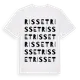 White t-shirt med Risset ordlek t-shirt