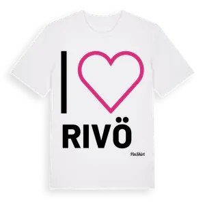 Jag älskar Rivö t-shirt stort tryck – ekologisk bomull t-shirt från Pinshirt