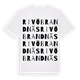 White t-shirt med Rivö Brandnäs ordlek t-shirt
