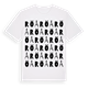 White t-shirt med Röå ordlek t-shirt