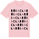 Pink Cotton t-shirt med Röbacka ordlek t-shirt
