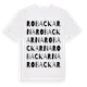 White t-shirt med Robackarna ordlek t-shirt