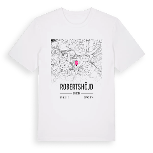 Robertshöjd karta t-shirt – ekologisk bomull t-shirt från Pinshirt