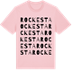 Pink Cotton t-shirt med Rockesta ordlek t-shirt