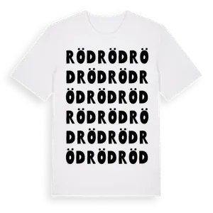 Röd ordlek t-shirt – ekologisk bomull t-shirt från Pinshirt