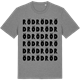 Mid Heather Gray t-shirt med Röd ordlek t-shirt