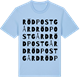 Blue Soul t-shirt med Röd Postgård ordlek t-shirt