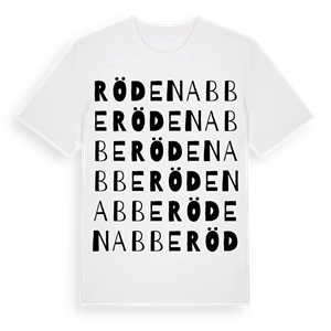 Rödenabbe ordlek t-shirt – ekologisk bomull t-shirt från Pinshirt