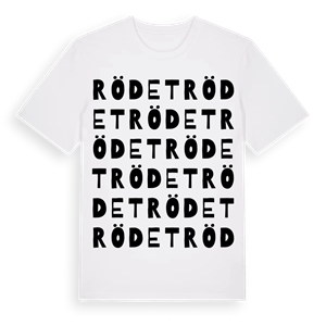 Rödet ordlek t-shirt – ekologisk bomull t-shirt från Pinshirt