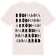 Vintage White t-shirt med Rödhammar ordlek t-shirt