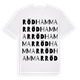 White t-shirt med Rödhammar ordlek t-shirt