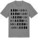Mid Heather Gray t-shirt med Rödhammar ordlek t-shirt