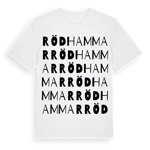 Rödhammar ordlek t-shirt – ekologisk bomull t-shirt från Pinshirt