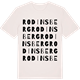 Vintage White t-shirt med Rodinsberg ordlek t-shirt
